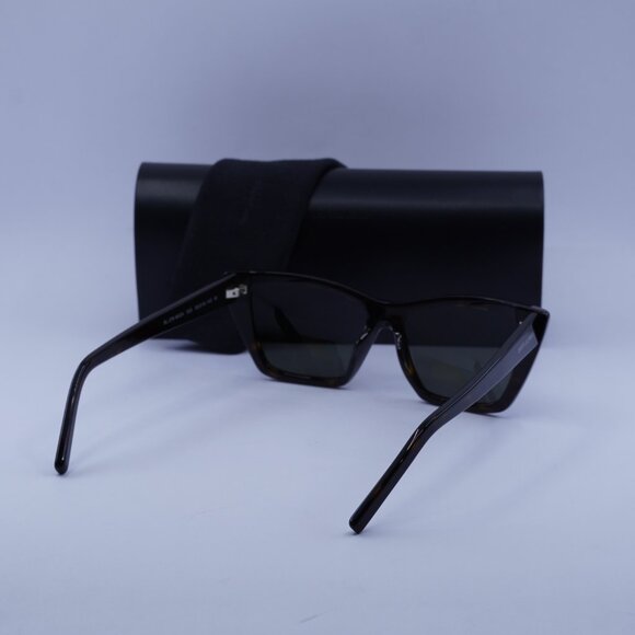 Saint Laurent SL 276 MICA 033 Sunglasses Havana Cat Eye Frame, Grey Lenses main image 4
